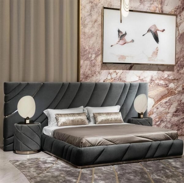 Lishi Modern Italian Light Luxury Fabric Bed