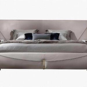 Lishi Italian Light Luxury Matte Leather Bed