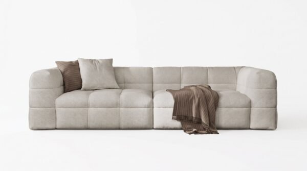 Lishi Cream Quilted Modular Sofa