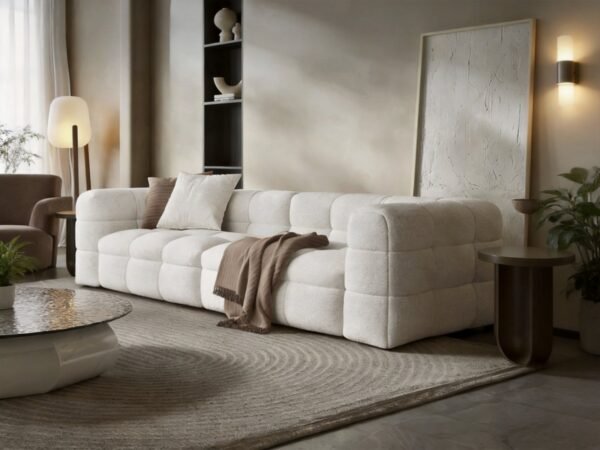 Lishi Cream Quilted Modular Sofa