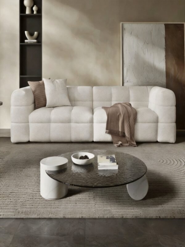 Lishi Cream Quilted Modular Sofa