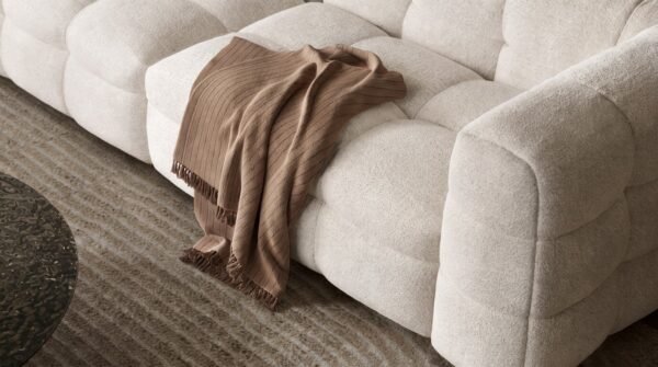 Lishi Cream Quilted Modular Sofa