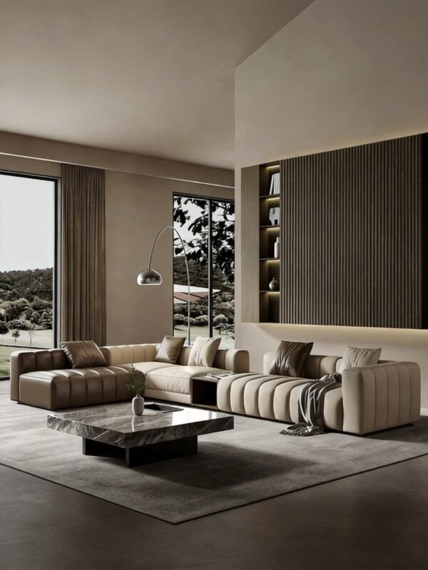 Lishi Italian Light Luxury Leather Sofa