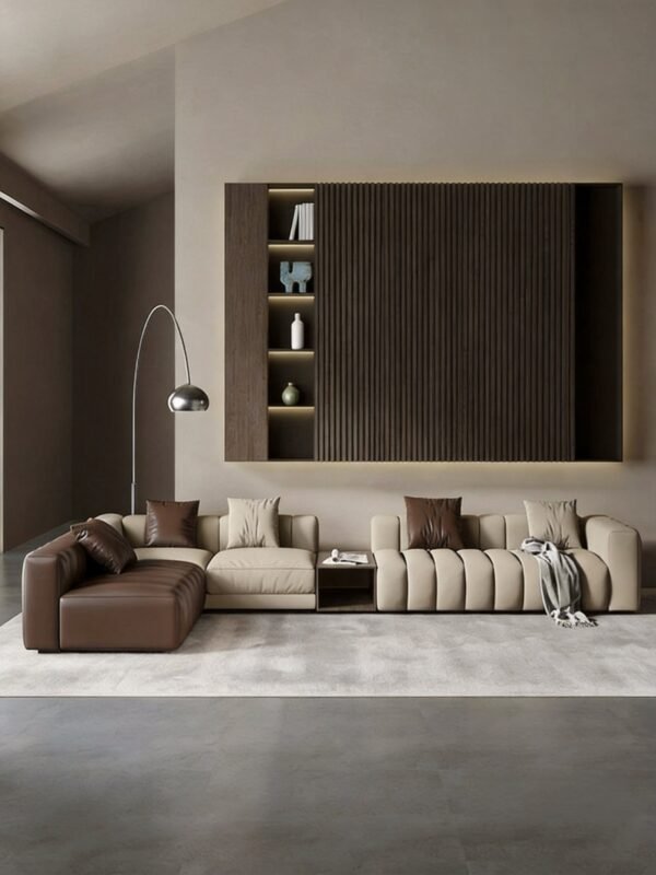 Lishi Italian Light Luxury Leather Sofa