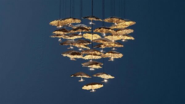 Lishi Gold Moon Chandelier pendant light