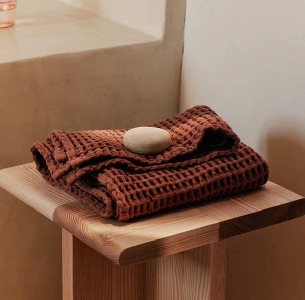 Lishi Waffle Cotton Towel and Bath Towel