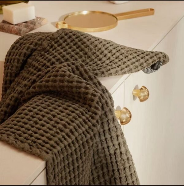 Lishi Waffle Cotton Towel and Bath Towel