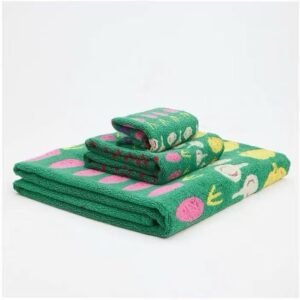 Lishi Green Cotton Towel Collection