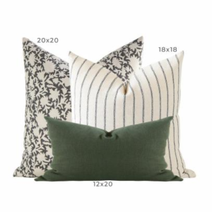 Laurel & Blush Deep Green Art Cushion