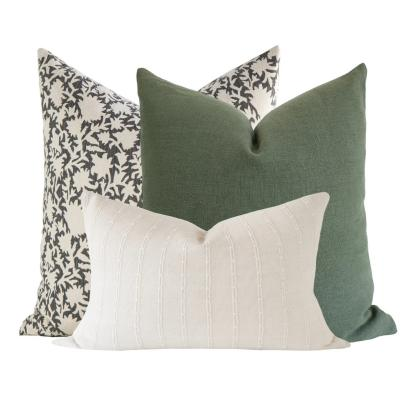 Laurel & Blush Deep Green Art Cushion