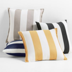 Crate & Barrel Sunbrella Cabana Stripe Outdoor Cushion