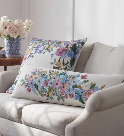 Rifle Paper Co. Garden Party Embroidered Cushion