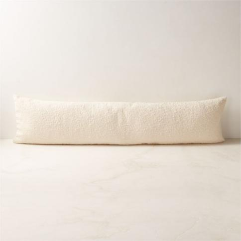 CB2 Ivory Boucle Lumbar Pillow