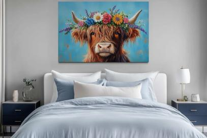Highland Cow oil painting (Farmhouse)
