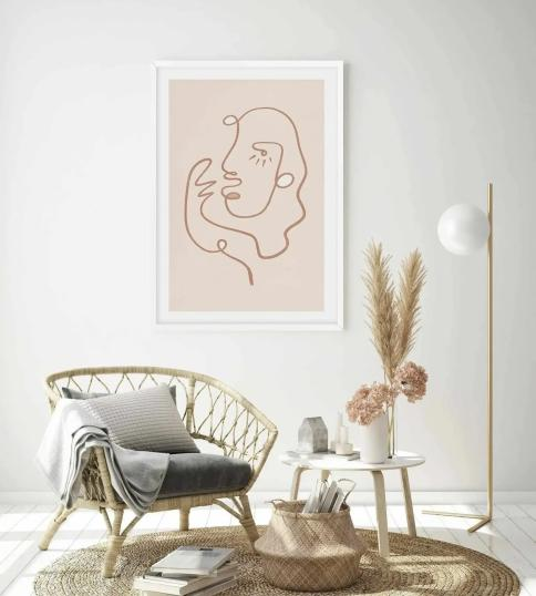Olive et Oriel Abstract Figure II lines