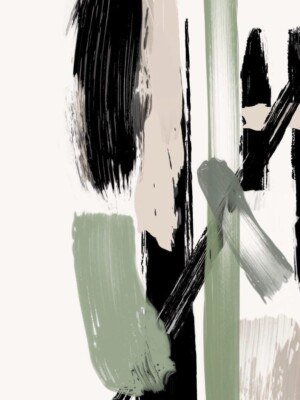 AVA Sage Green Abstract Wall Art