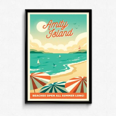 Sylvan Design Amity Island vintage wall art