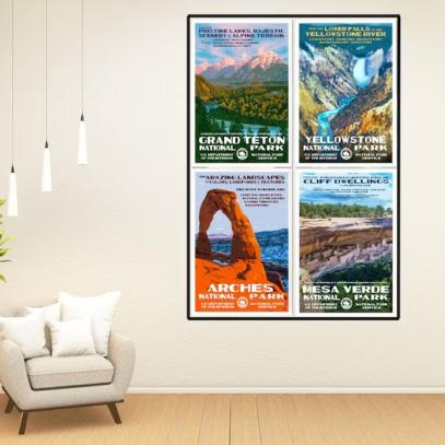 WPA See America vintage wall art