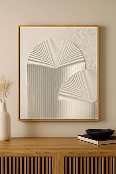 3D Plaster Arch Textured Wall Art