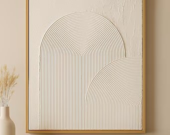 3D Plaster Arch Textured Wall Art