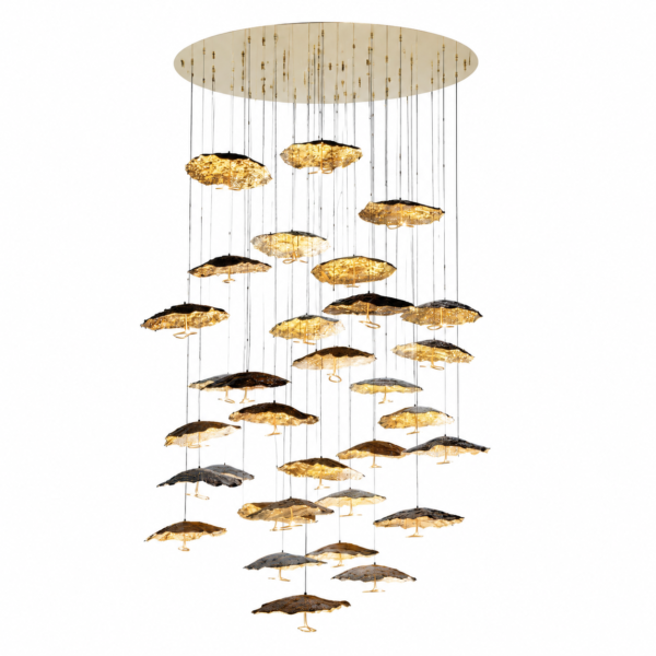 Lishi Gold Moon Chandelier pendant light