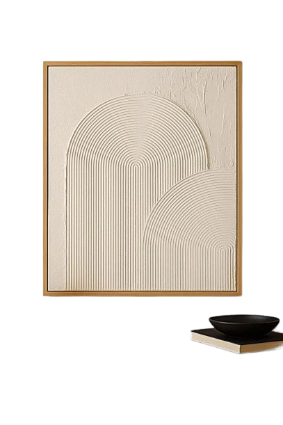 3D Plaster Arch Textured Wall Art