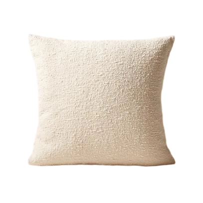 CB2 Ivory Boucle Cushion
