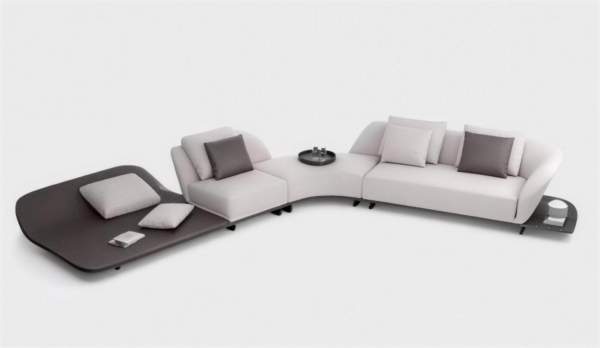 Lishi Italian Light Luxury Leather Sectional Sofa