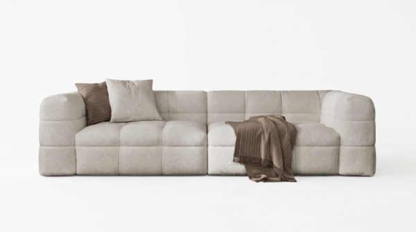 Lishi Cream Quilted Modular Sofa